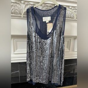 Atelier by Nicole Miller Sequin Tank Top